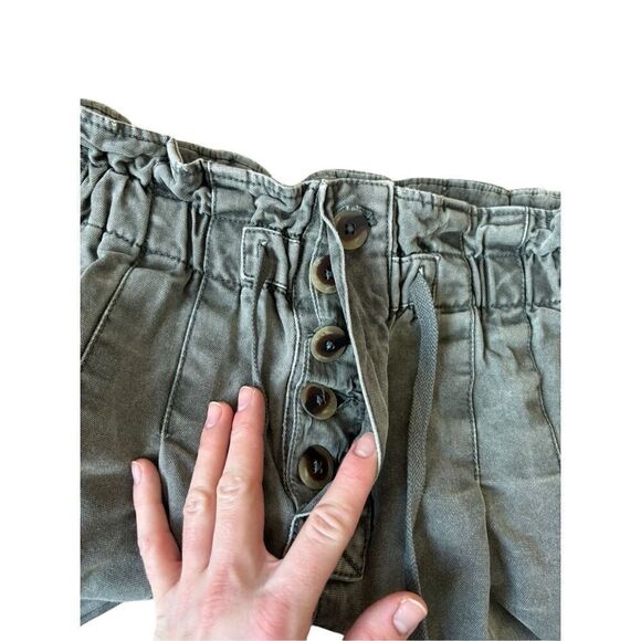 Free People Margate Pleated Trouser Pant Olive Green Size XS - Picture 8 of 10